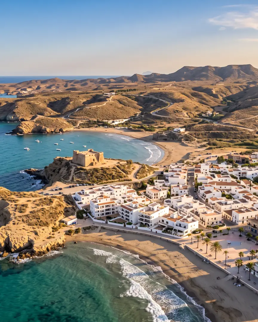 Luchtfoto van Pulpí aan de Spaanse kust
