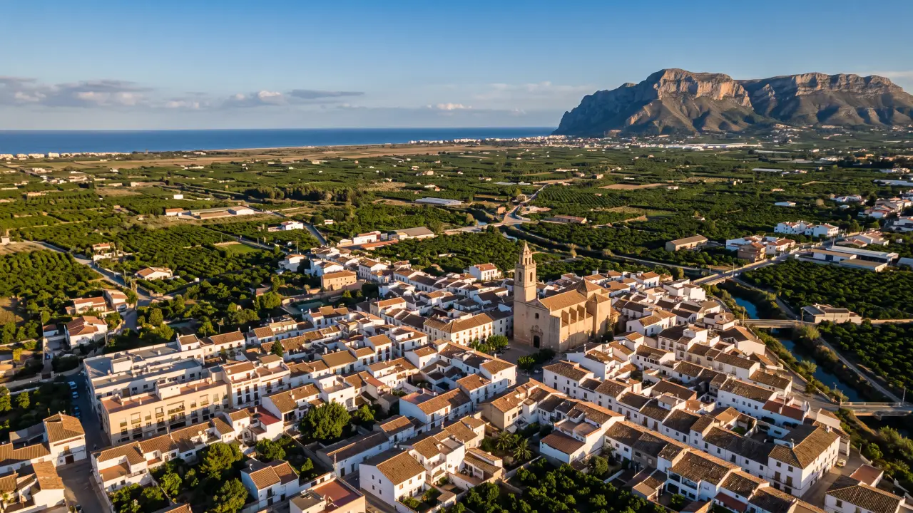 Luchtfoto van El Verger aan de Spaanse kust