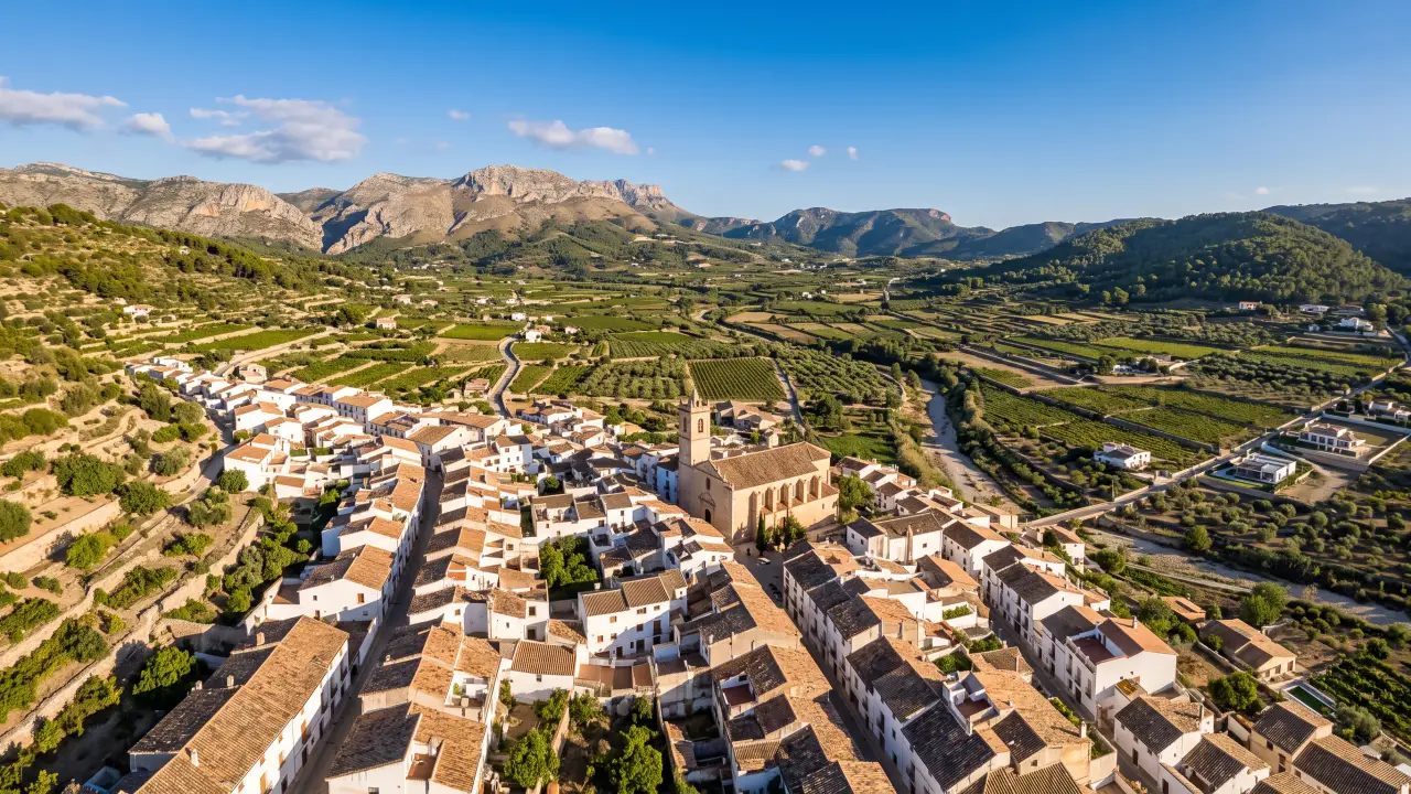 Luchtfoto van Lliber aan de Spaanse kust