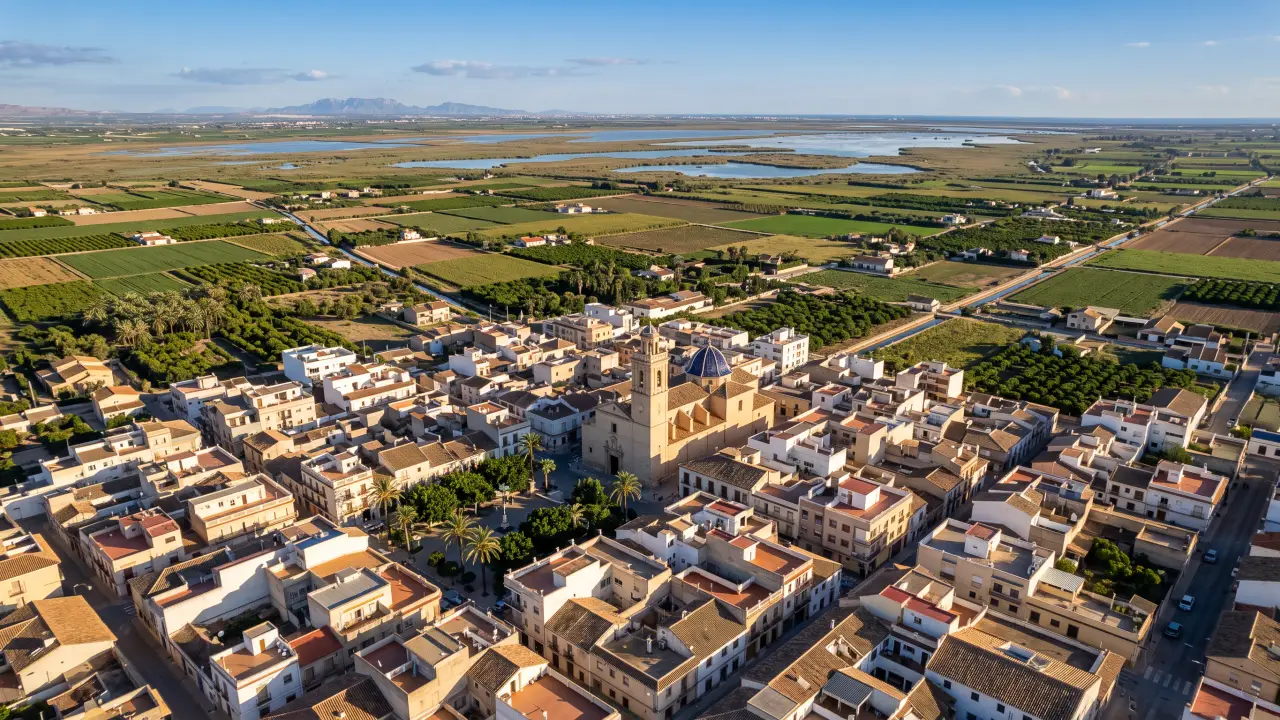 Luchtfoto van Catral aan de Spaanse kust