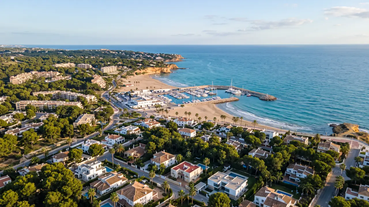 Luchtfoto van Dehesa De Campoamor aan de Spaanse kust