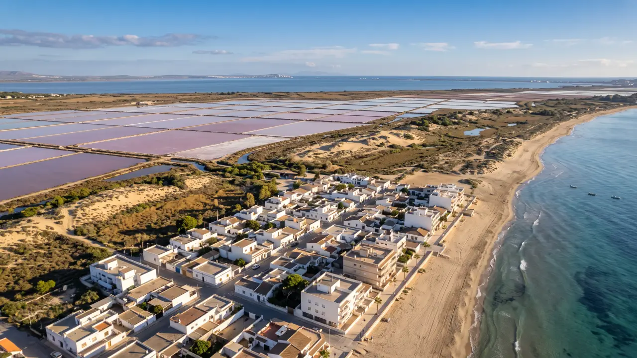 Luchtfoto van El Mojon aan de Spaanse kust