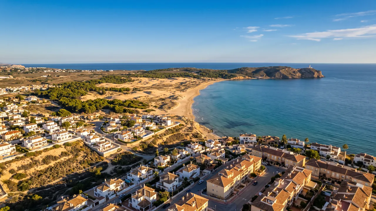 Luchtfoto van Gran Alacant aan de Spaanse kust