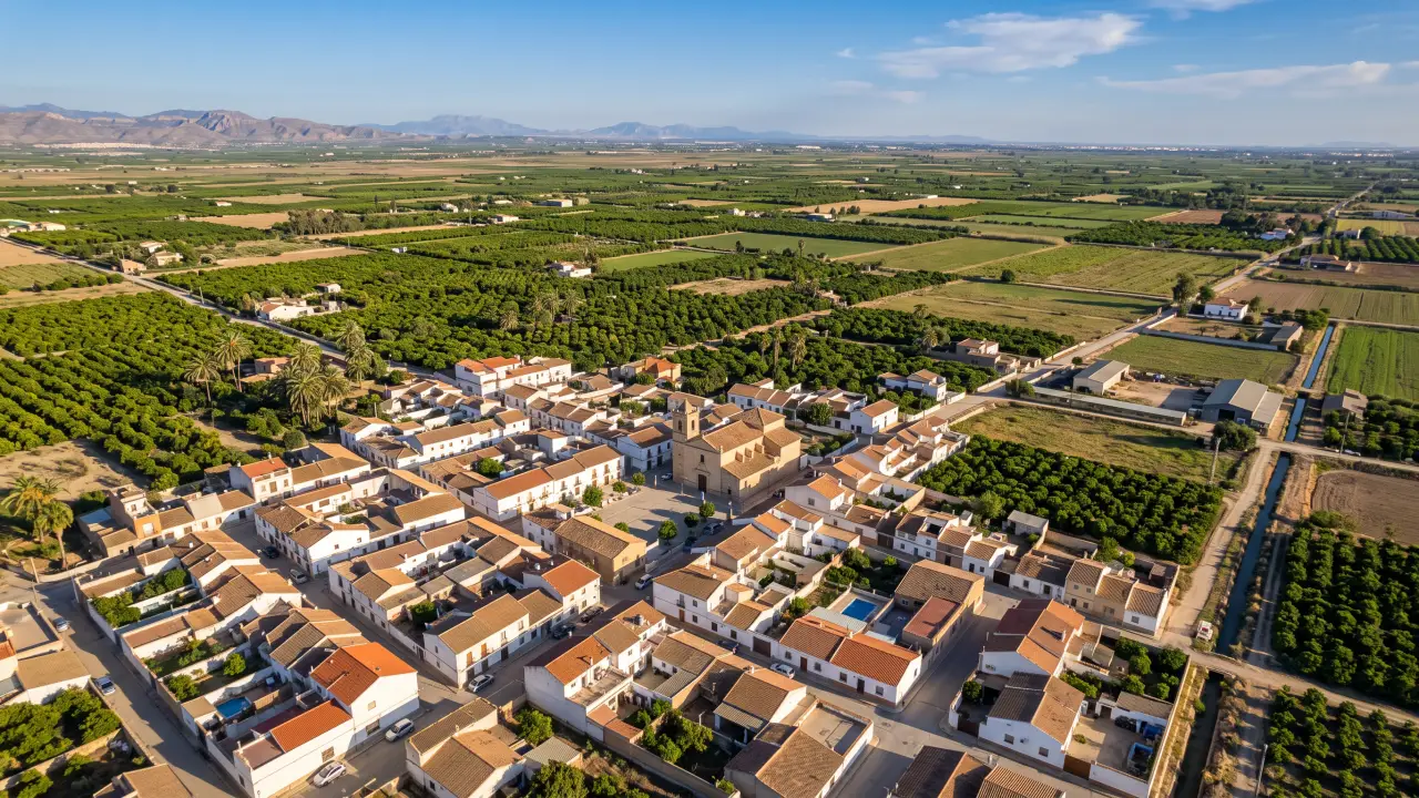 Aerial view of Heredades on the Spanish coast