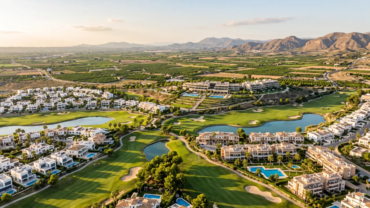 Luchtfoto van La Finca Golf aan de Spaanse kust