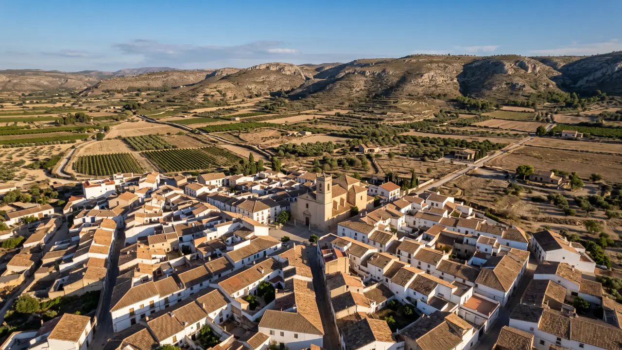 Aerial view of La Romana on the Spanish coast