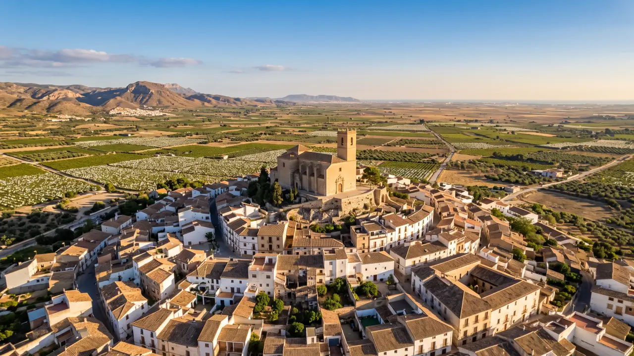 Luchtfoto van Monforte Del Cid aan de Spaanse kust