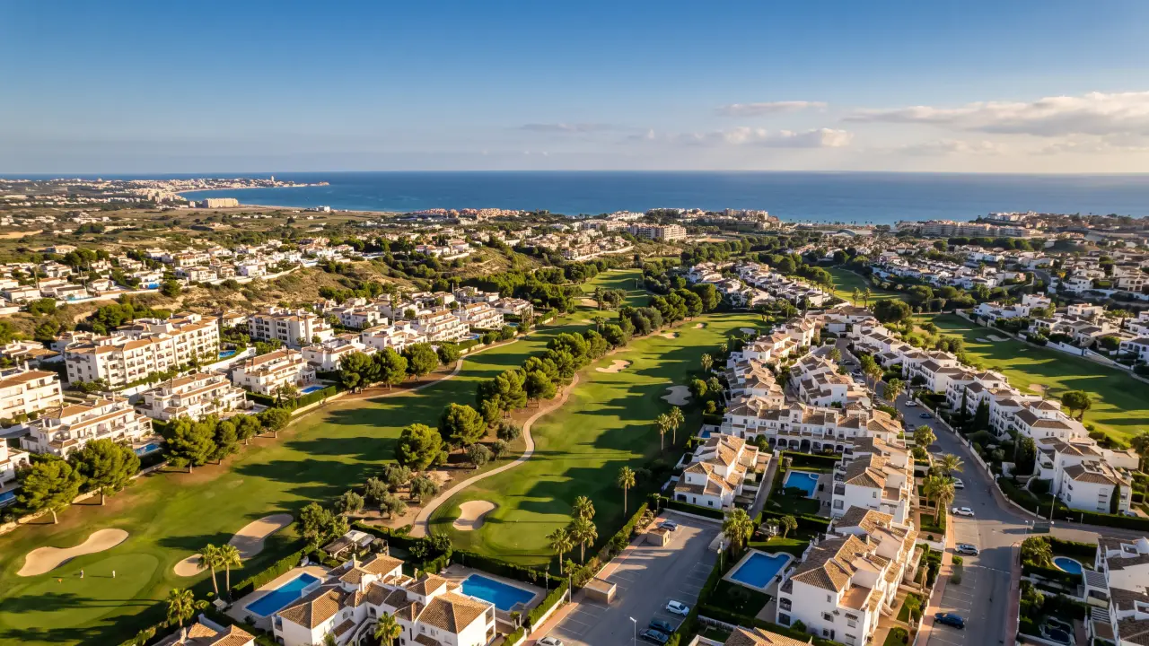 Luchtfoto van Villamartin aan de Spaanse kust