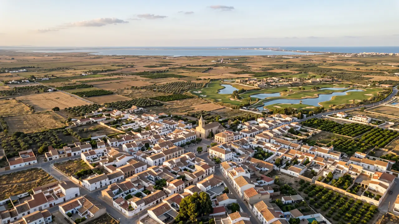 Luchtfoto van Avileses aan de Spaanse kust