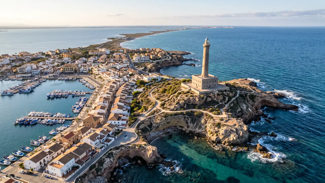 Luchtfoto van Cabo De Palos aan de Spaanse kust
