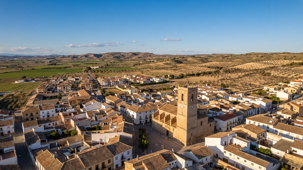 Luchtfoto van Fuente Alamo aan de Spaanse kust