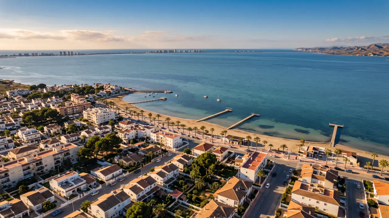 Luchtfoto van Islas Menores aan de Spaanse kust