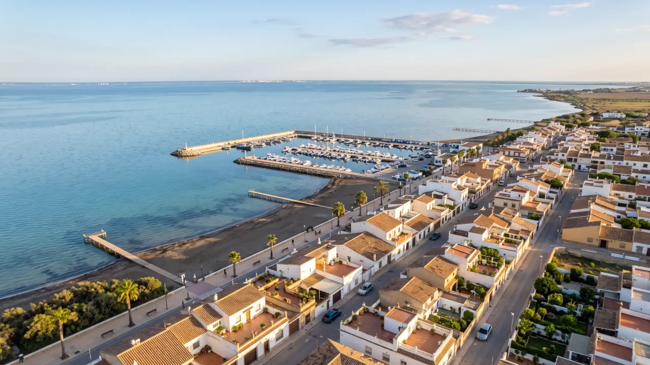 Luchtfoto van Los Nietos aan de Spaanse kust