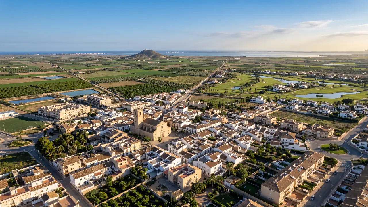 Luchtfoto van Roldan aan de Spaanse kust