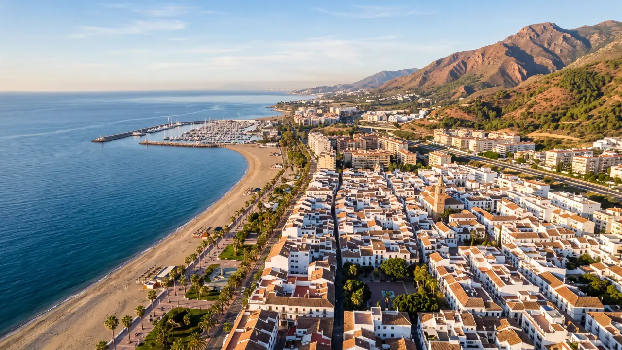 Luchtfoto van Estepona aan de Spaanse kust