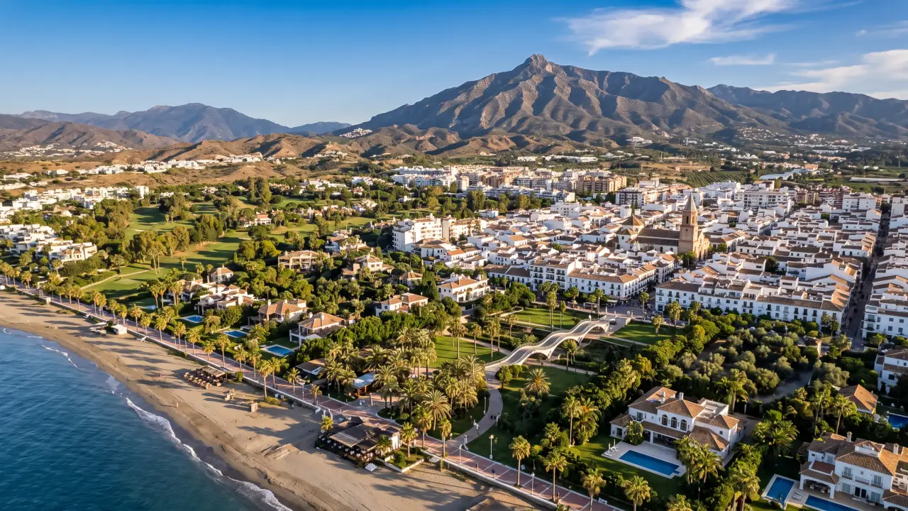 Luchtfoto van San Pedro Alcantara aan de Spaanse kust